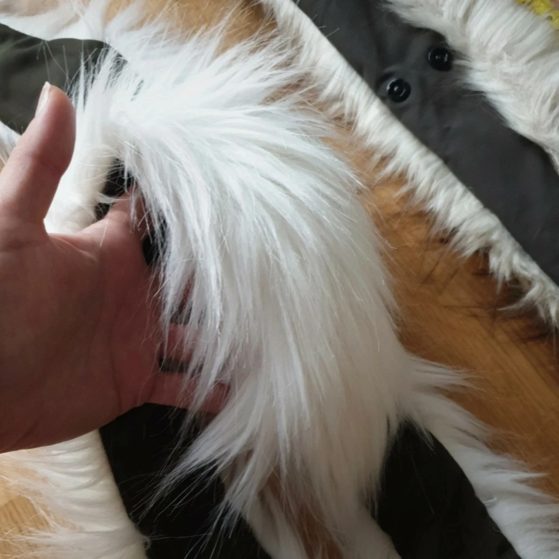 Lång fluffig fuskpäls halsduk/kragar - 2