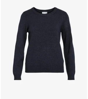 Mörkblå stickad tröja från VILA - En enkel och skön stickad tröja från VILA. Knappt använd 🥰