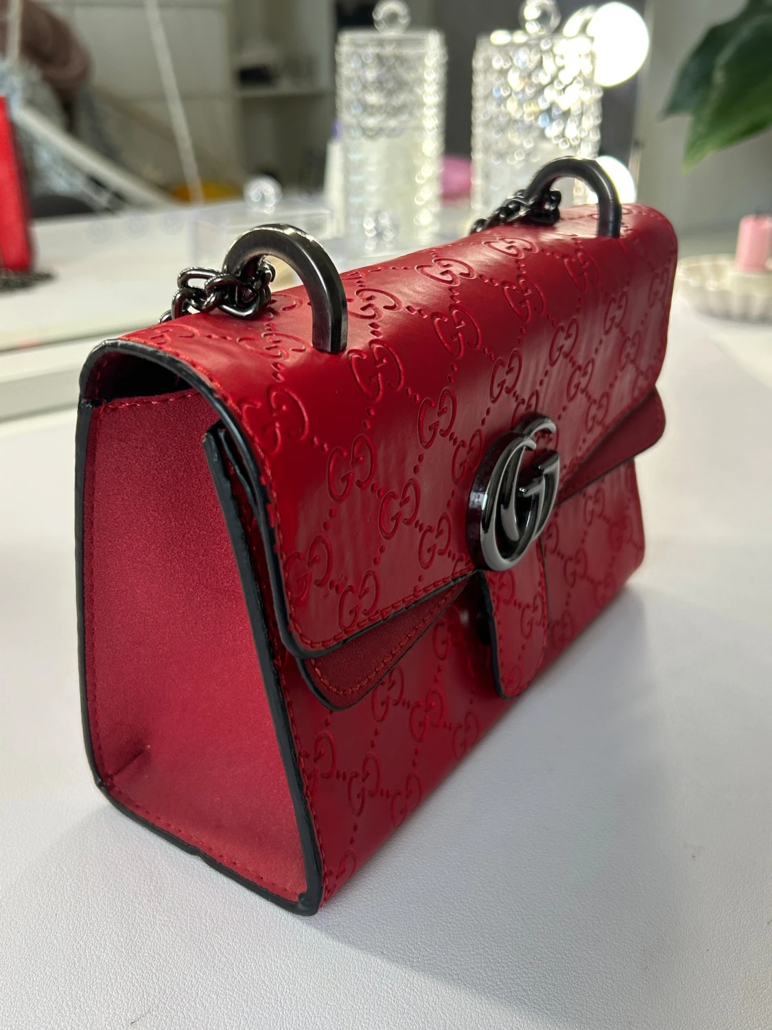 Axelväska i röd  - 1