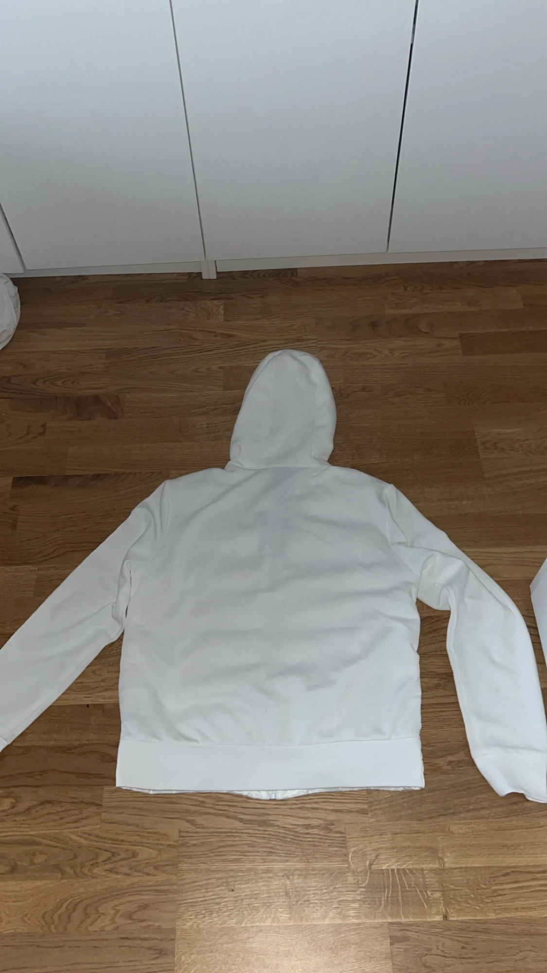 Vit Moncler pufferjacka med huva - 2