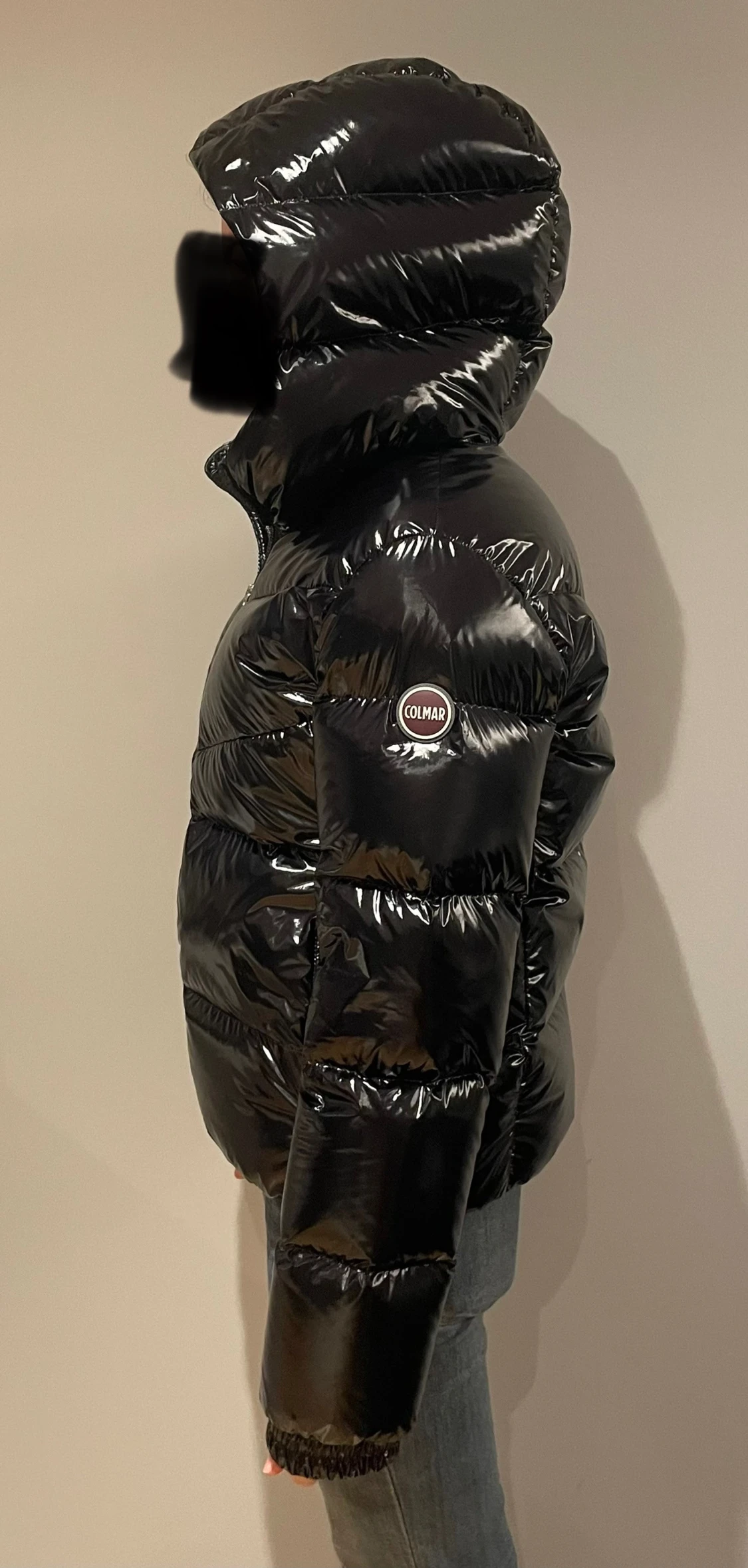 Svart glansig dunjacka från Colmar - 2