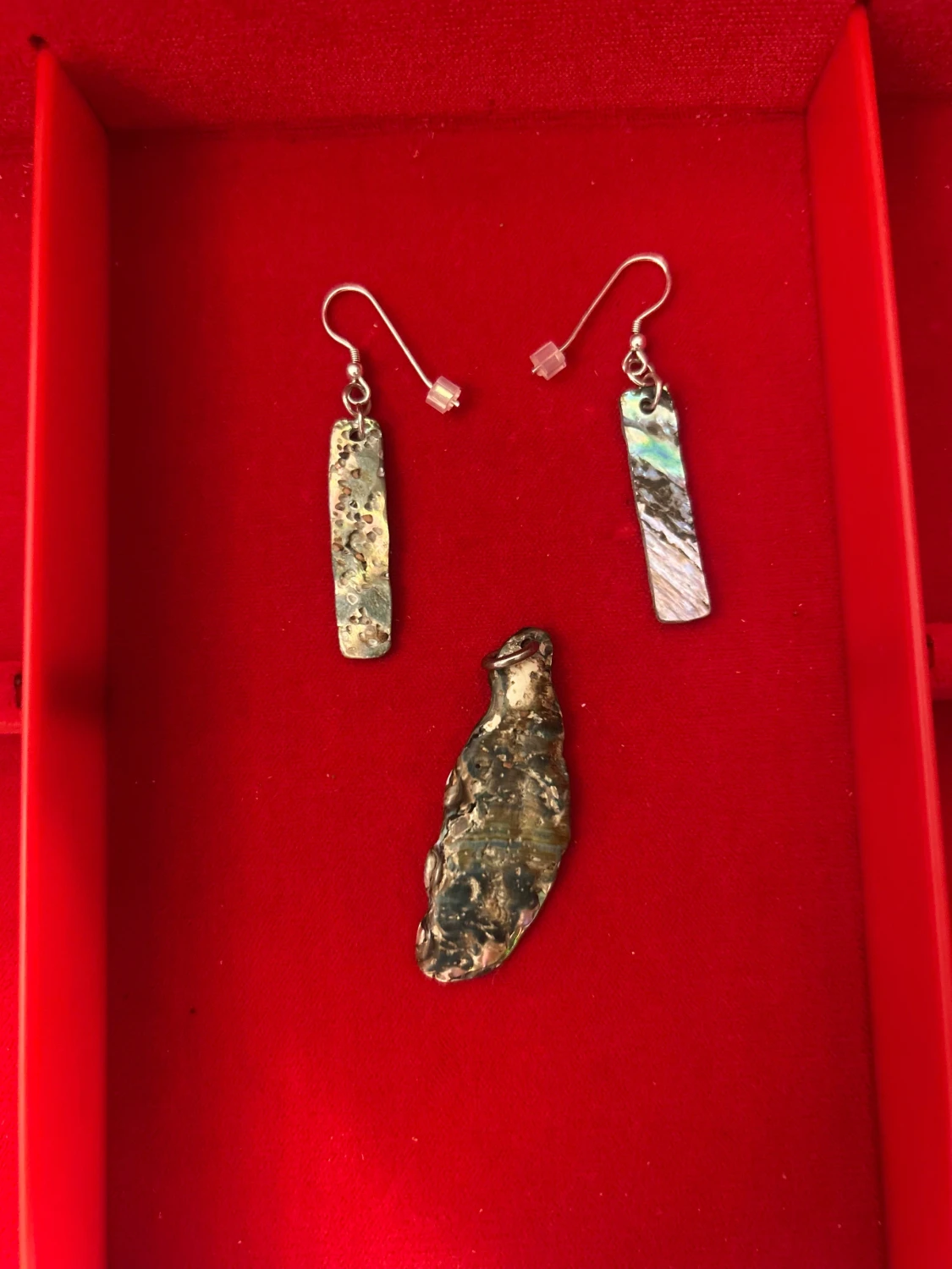 Unika örhängen och hänge i äkta silver - 1