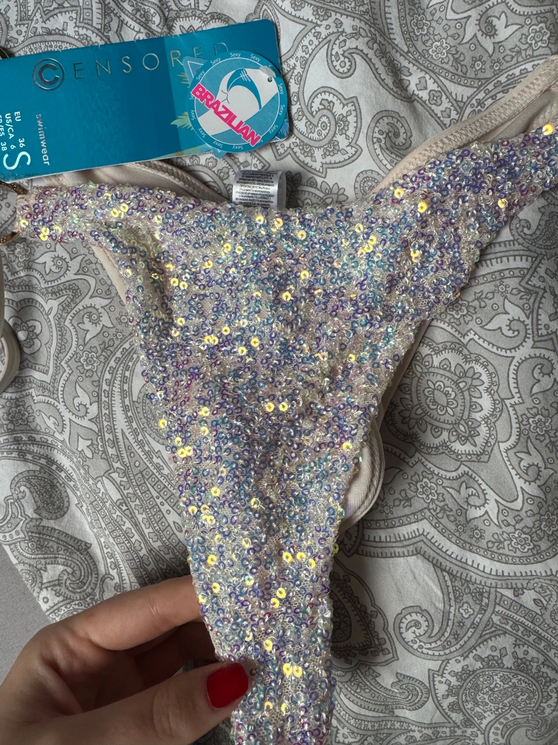 Glittrig bikini från Censored, S - 1