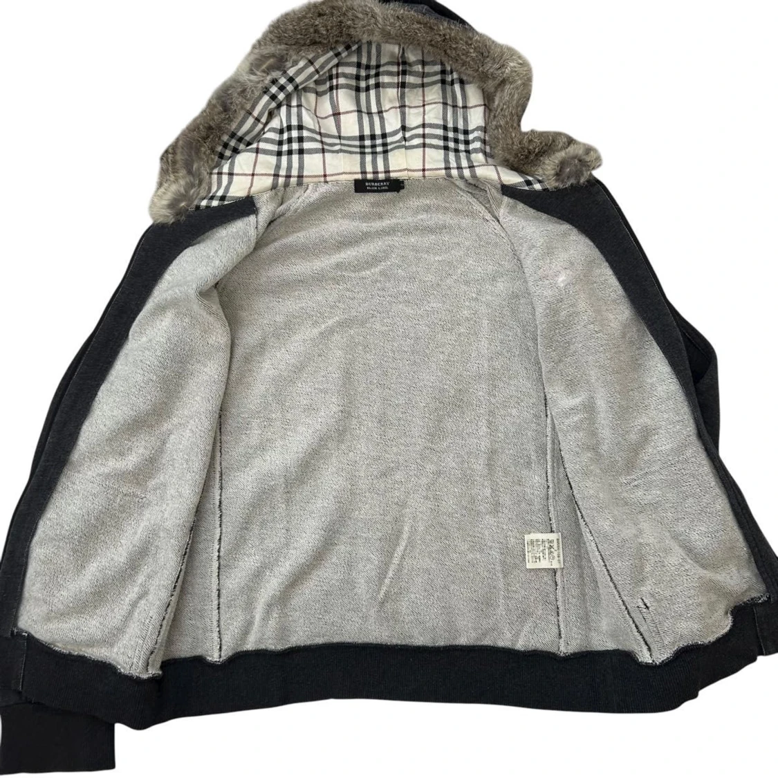 Burberry Black Label hoodie med päls - 2