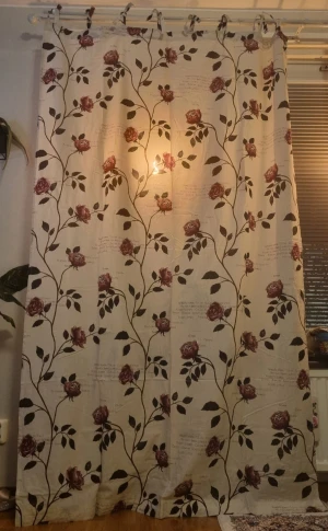 Gardiner.  - 2 stycken fina gardiner I bra sckik. Mått :2.20×144