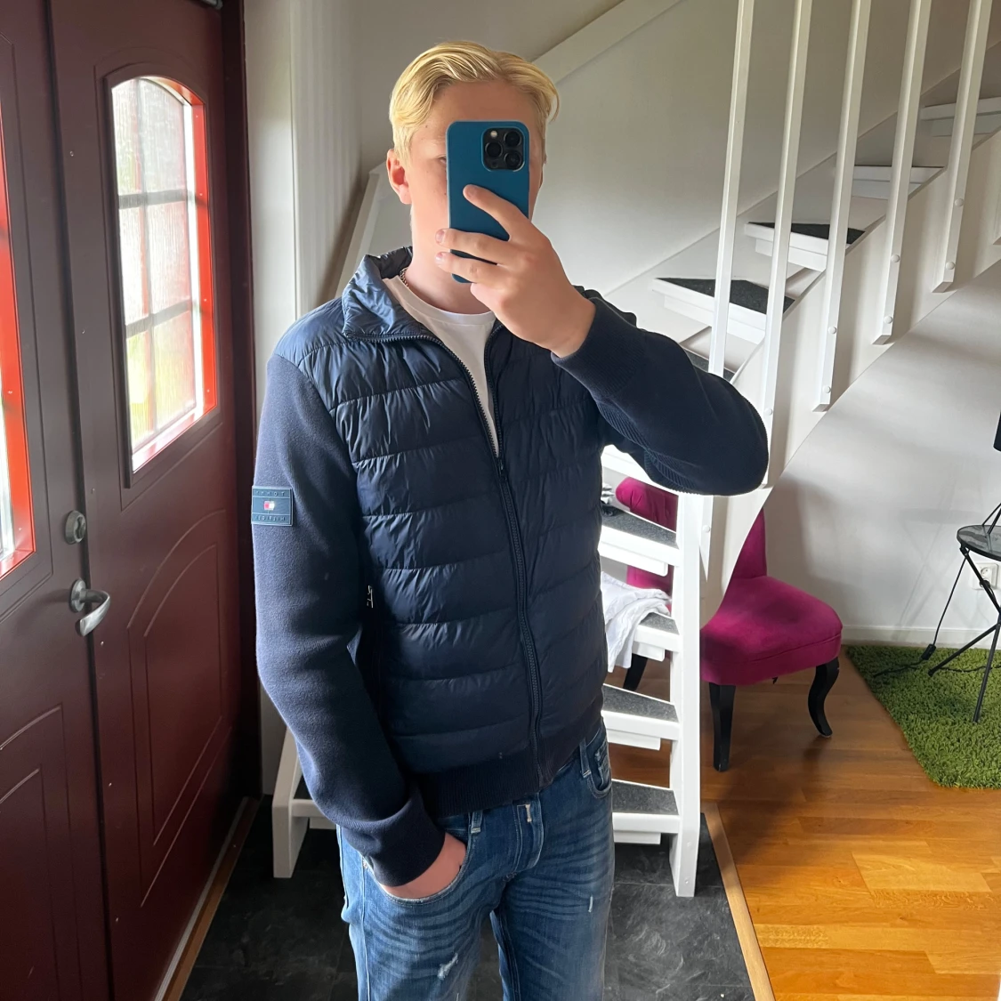 Mörkblå cardigan Tommy Hilfiger S/M - 1