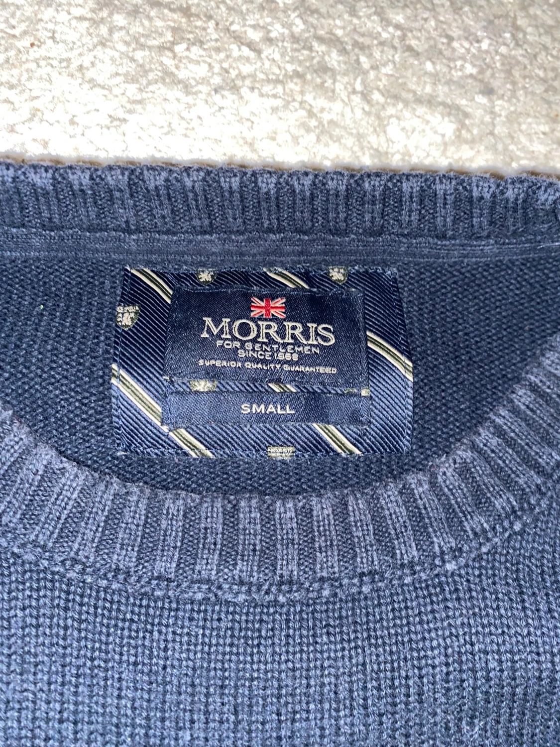 Mörkblå stickad tröja Morris S - 3