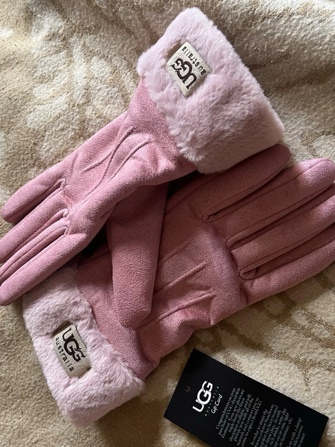 Nya Ugg handskar rosa Med touch 