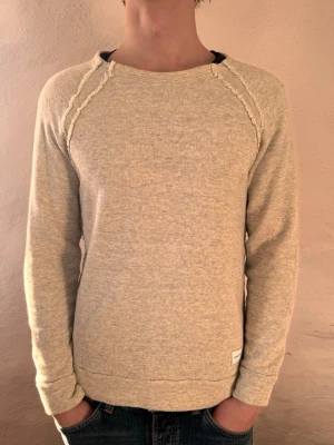 Dondup tröja - Ljusgrå sweatshirt från Dondup med råa sömmar längs axlar och ärmar. Tröjan har rund halsringning och är tillverkad i mjuk bomullsmix. Perfekt för chill dagar och enkel att matcha med jeans eller joggers. Skick 10-10✅ Nypris 3000 Mitt pris 399kr💳Storlek M Vid frågor eller funderingar hör av er📩