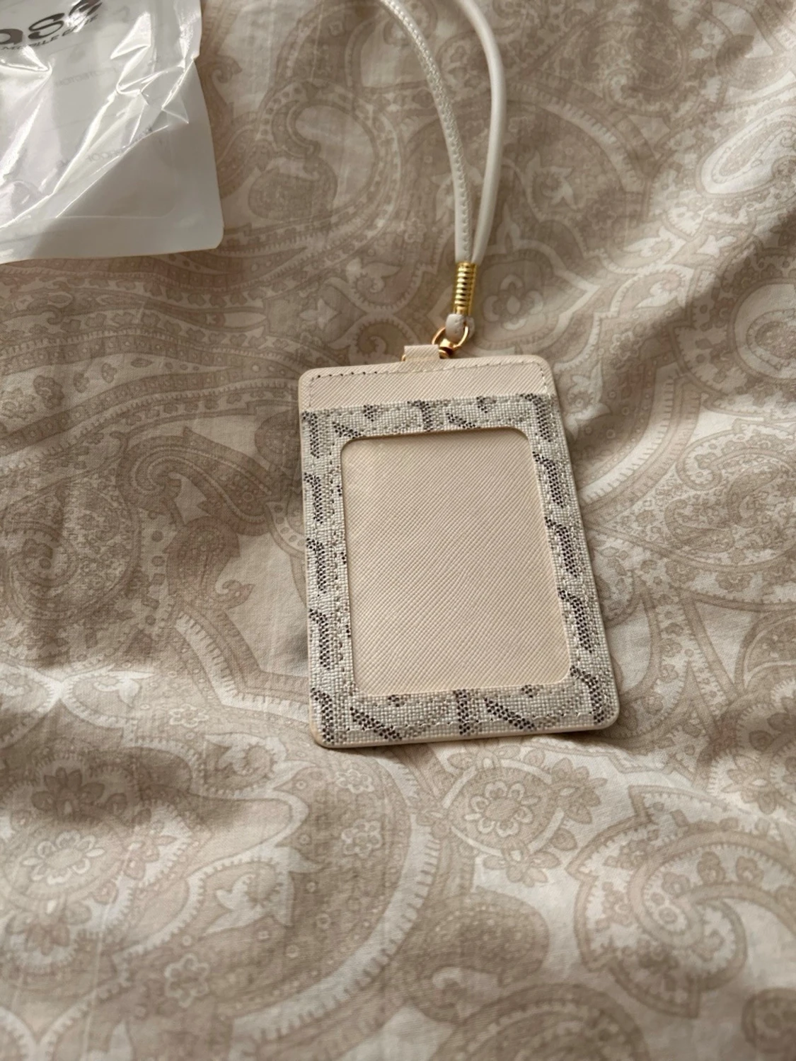 Vit gyard korthållare/ halsband plånbok - 2