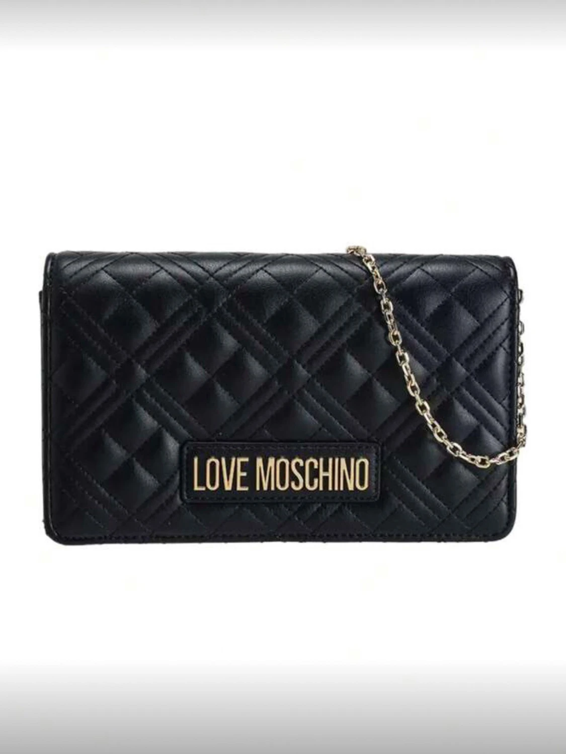 Svart quiltad axelväska Love Moschino - 2