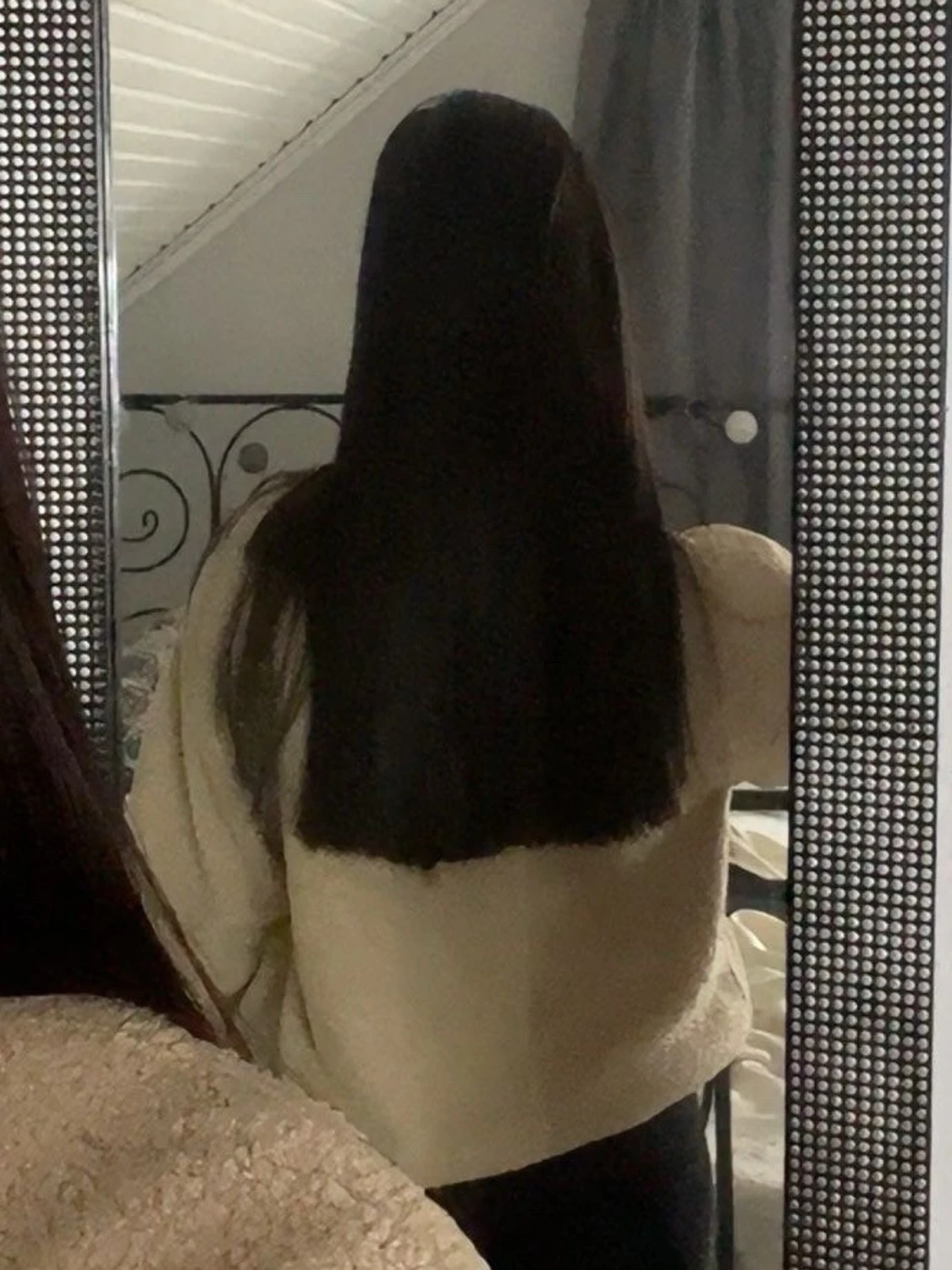 Beige teddyjacka med stora knappar - 2