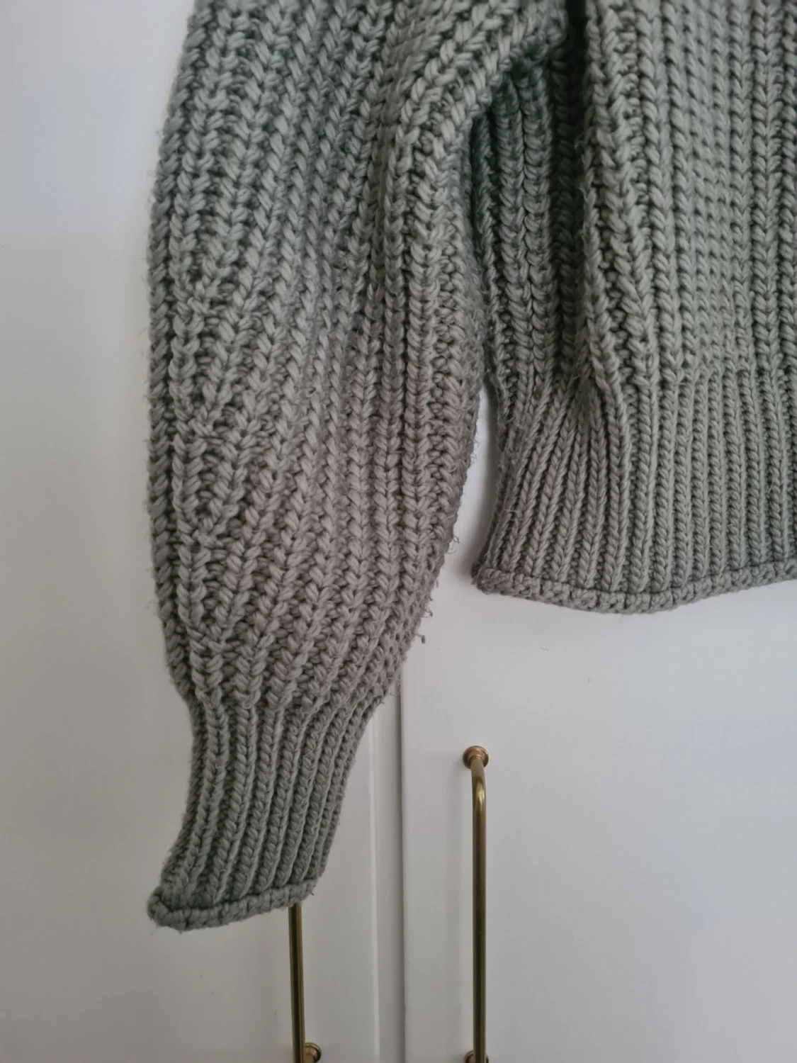 Grön stickad polotröja från H&M - 5