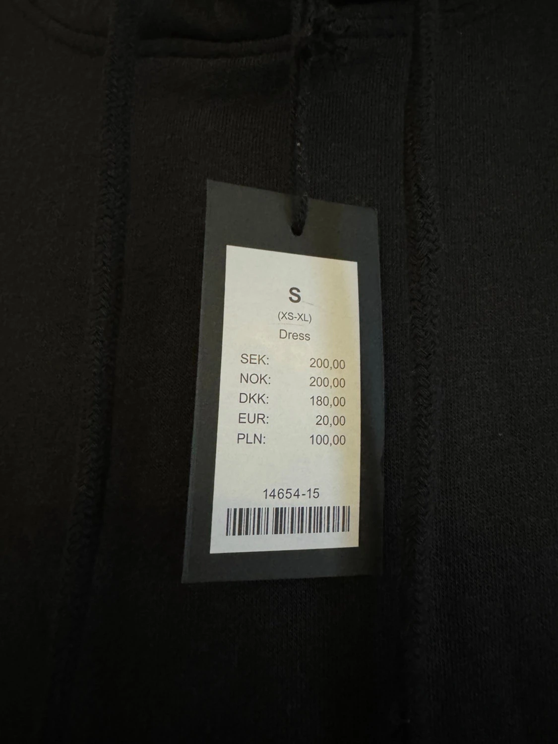 Storlek S Svart hoodie-klänning / lång hoodie – oversize passform och stilren från Lager 157 - 5