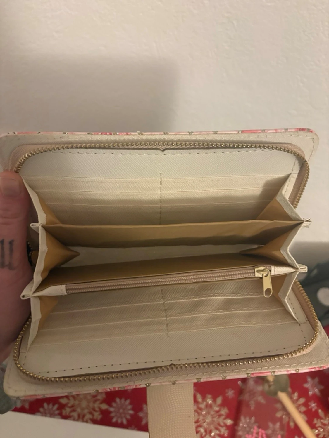 Paris-inspirerad plånbok med blommor - 1