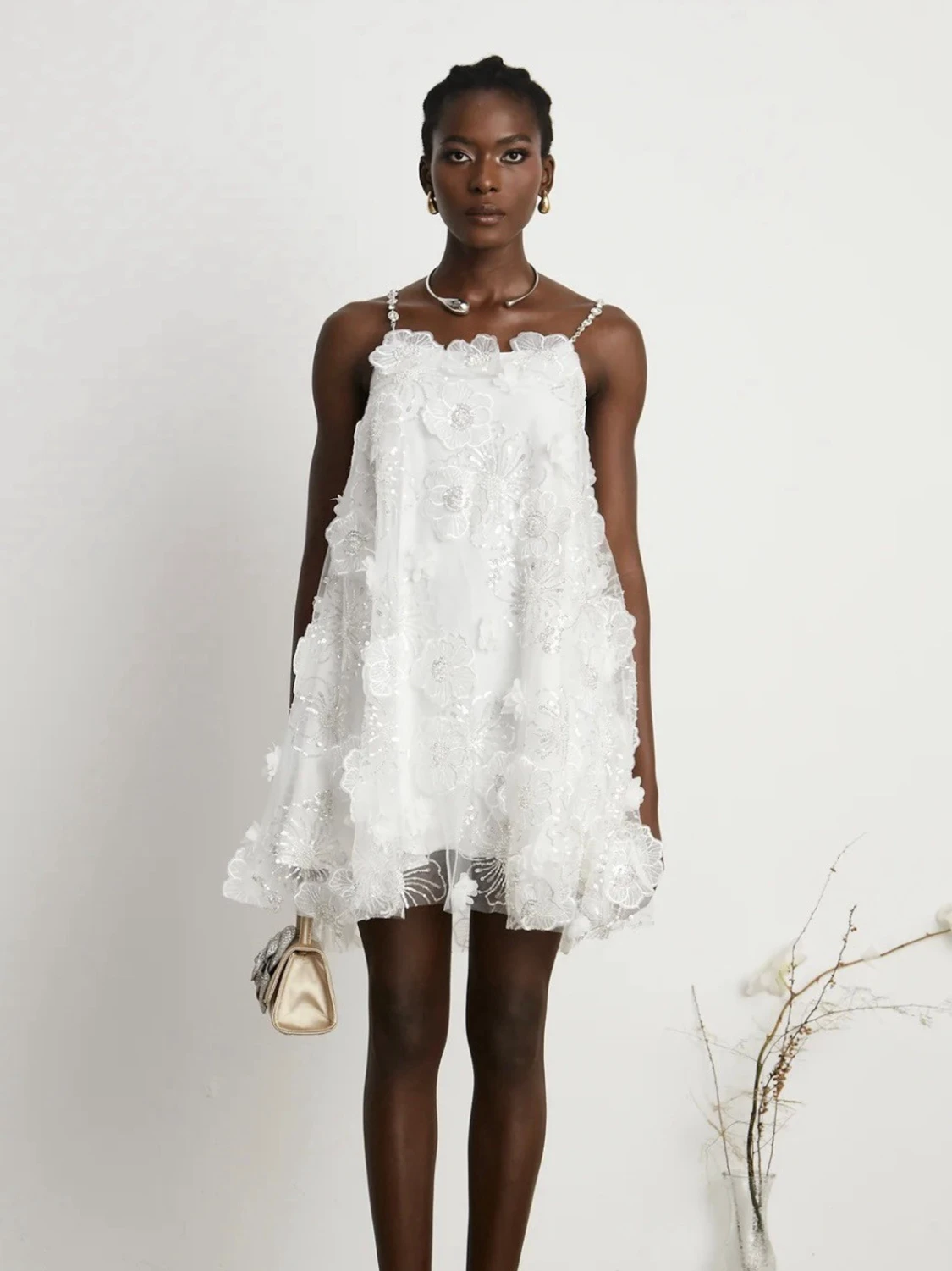 Vit studentklänning