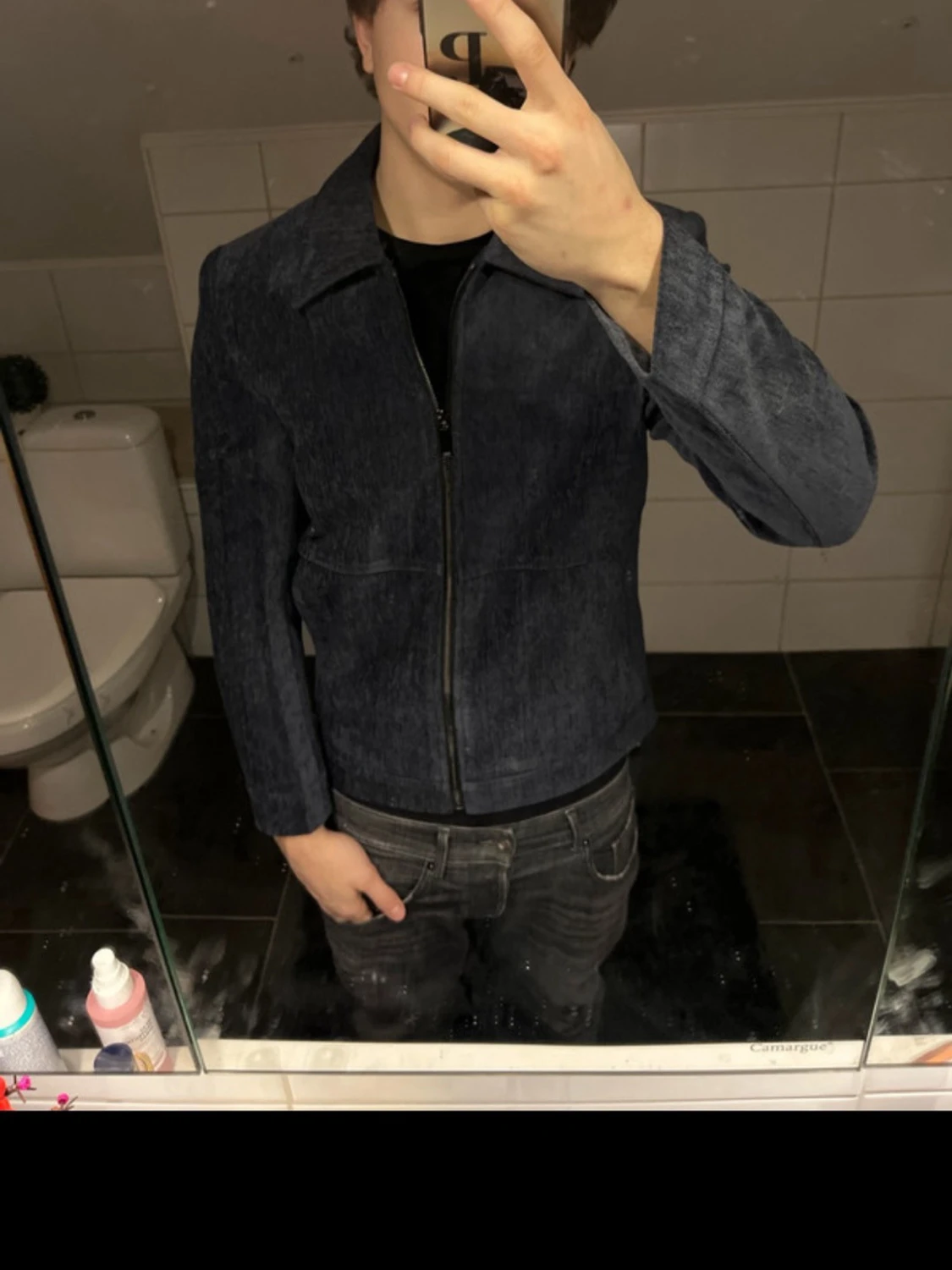 Marinblå overshirt  - 1