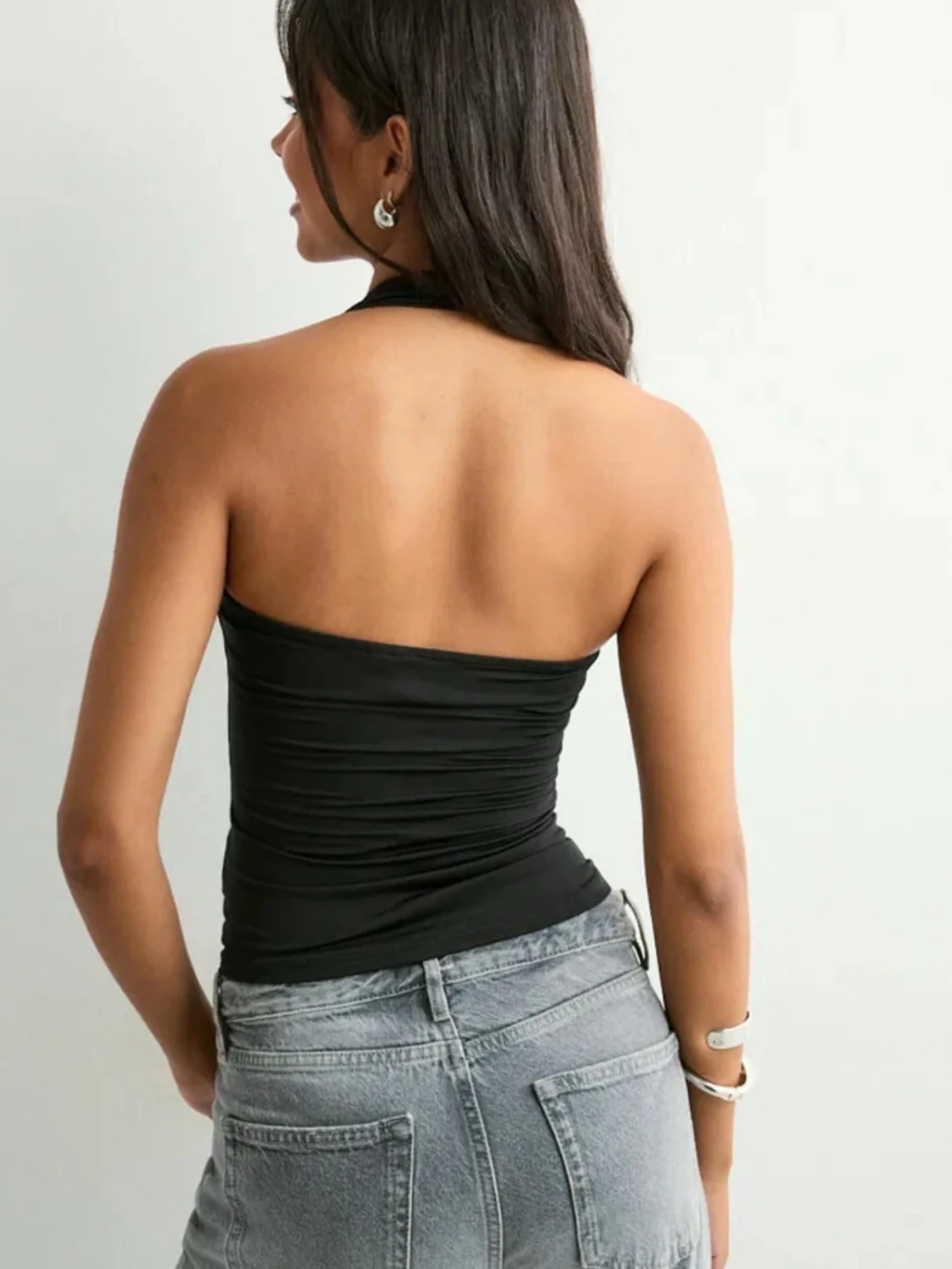 Svart halterneck topp från Nelly - 1