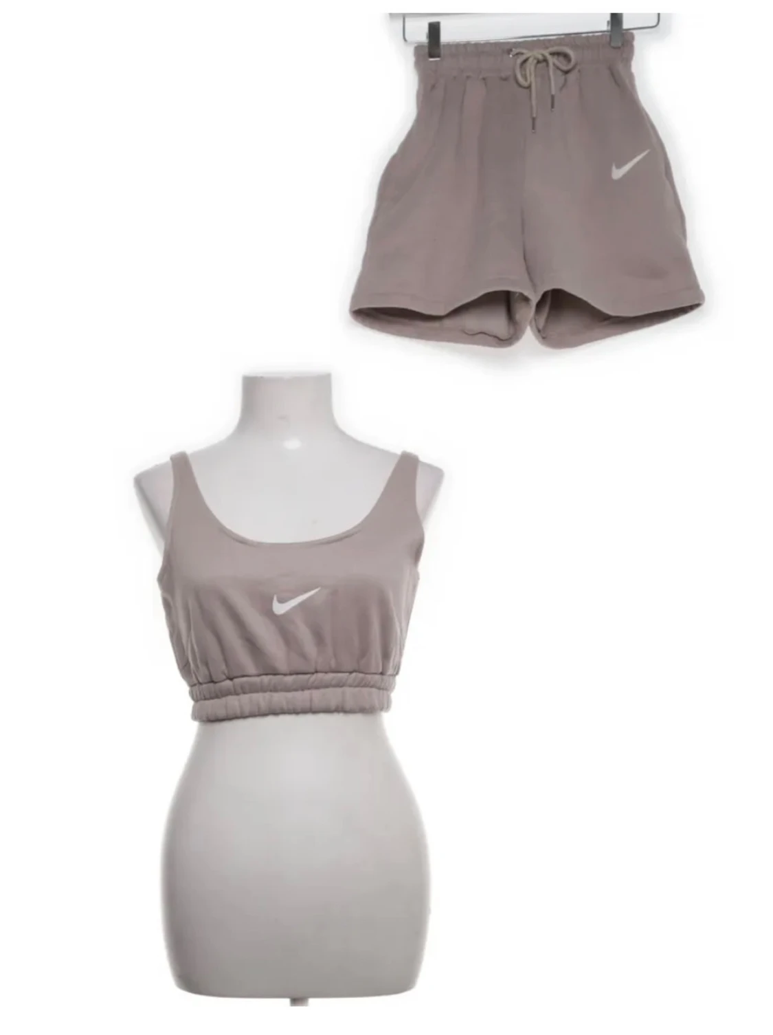 Beige croppad Nike set