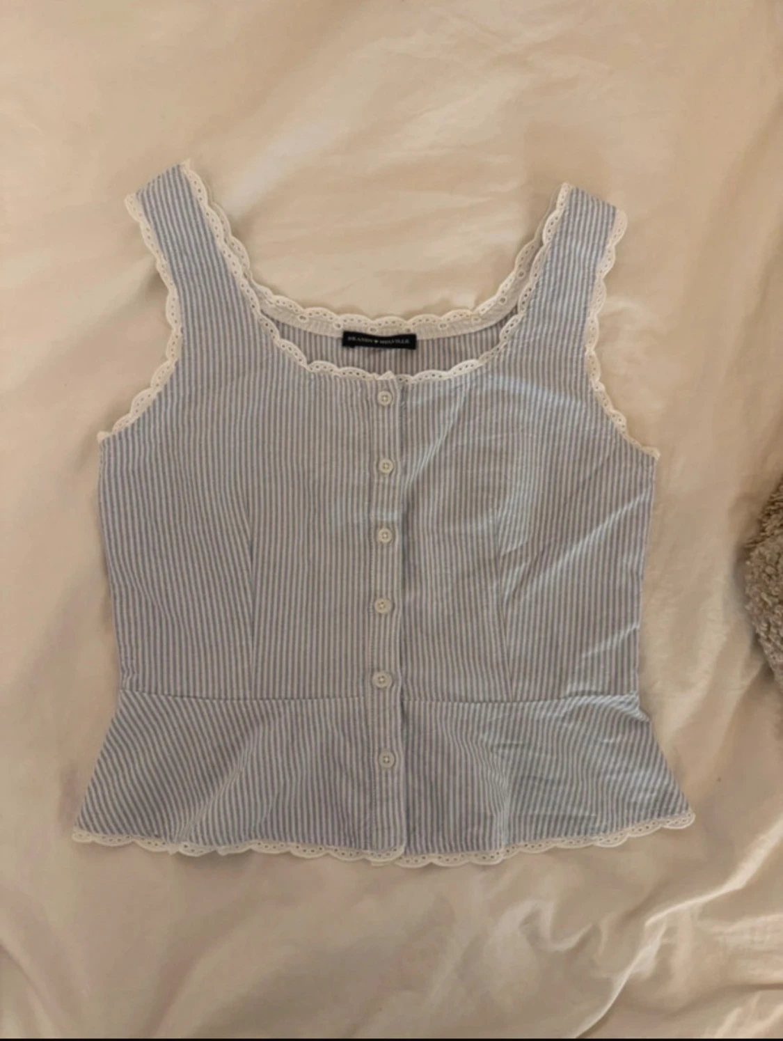 Blåvit randig linnetopp från Brandy Melville - 3