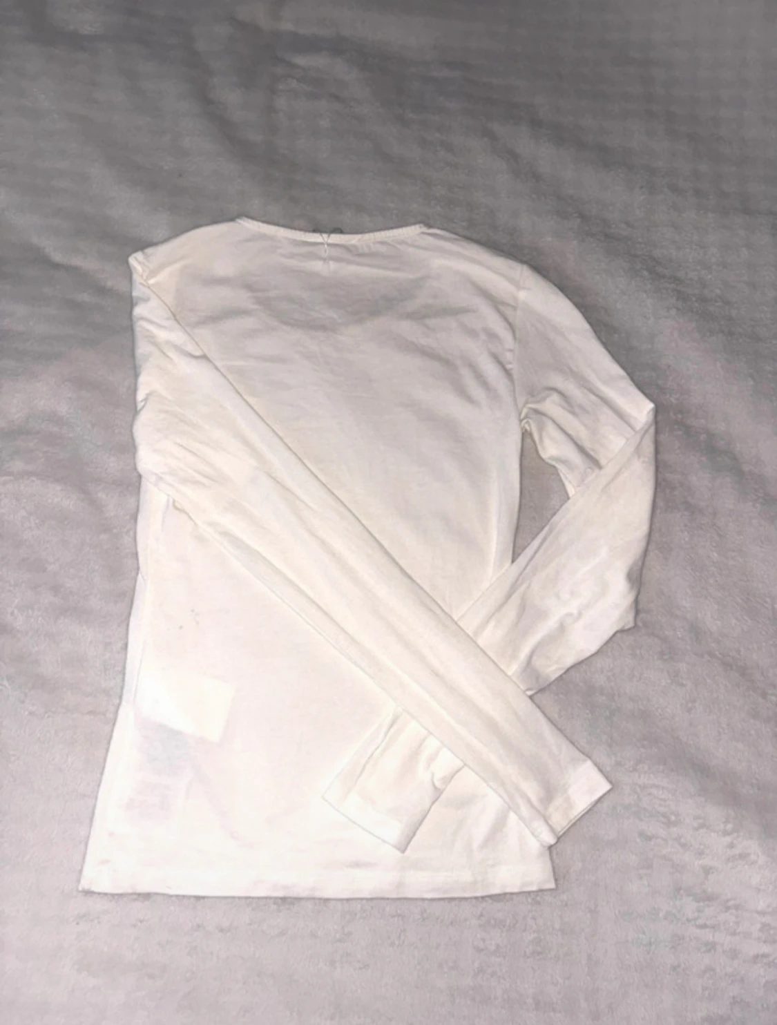 Vit långärmad tröja i bomull - 2