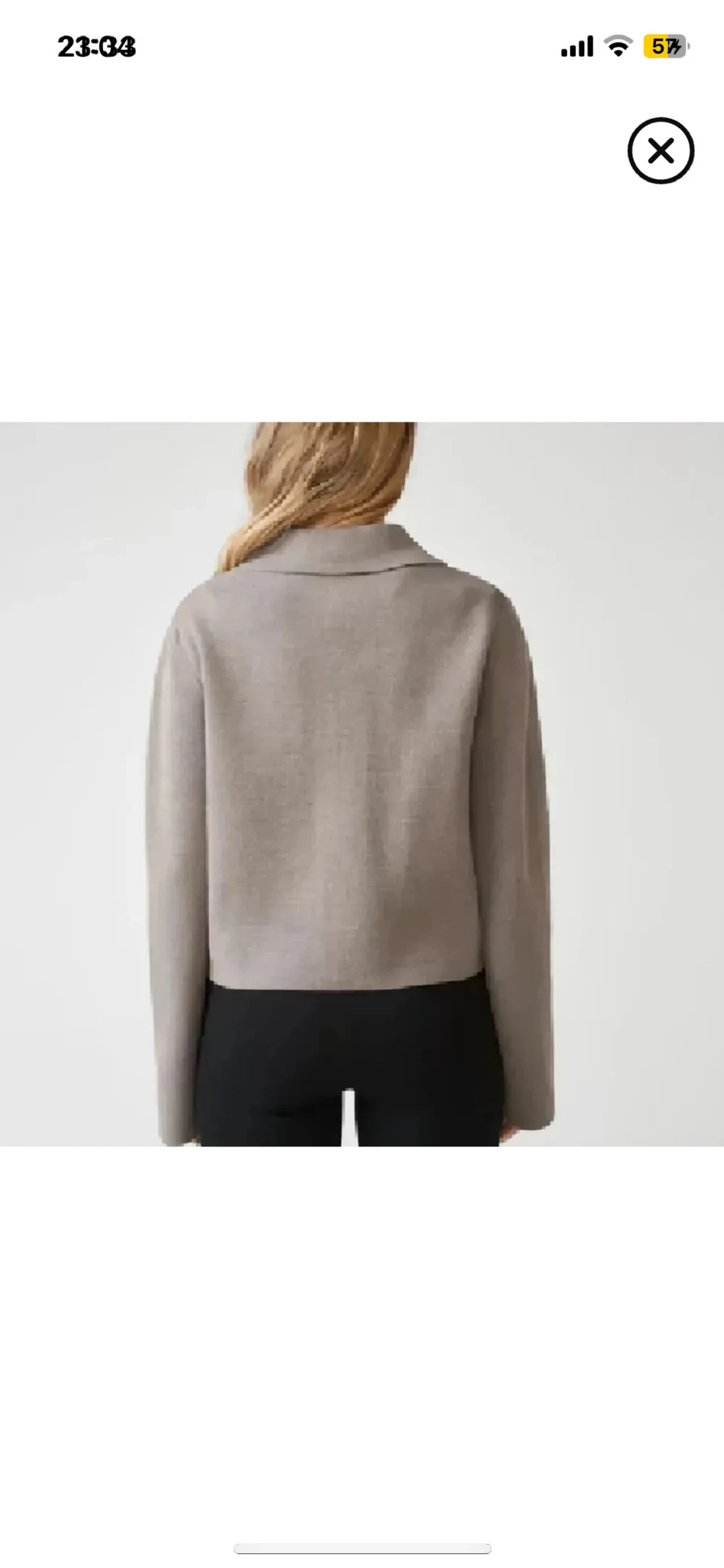 Beige croppad overshirt med dragkedja HELT NY - 3