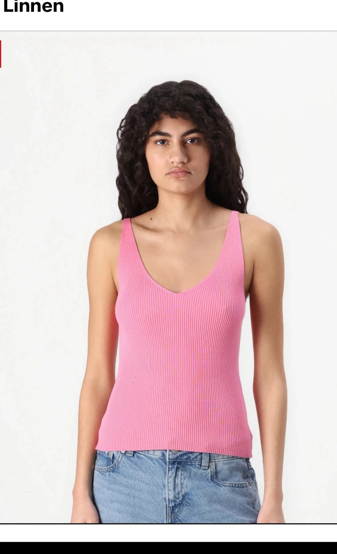 Rosa ribbad linnetopp 