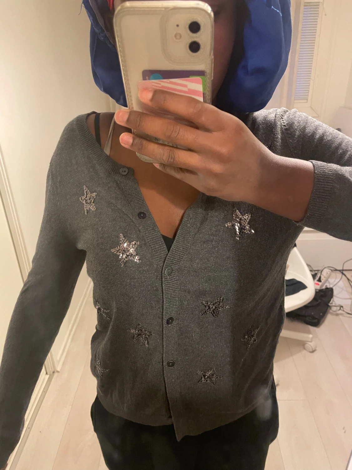 Grå kofta med stjärnor  - 2