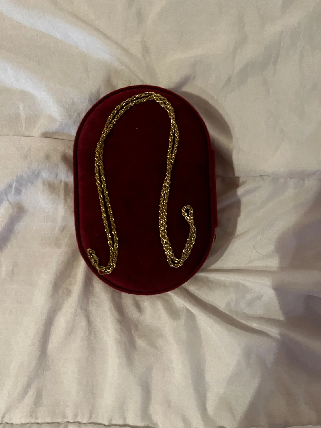 Guldfärgad tvinnad kedja halsband - 1