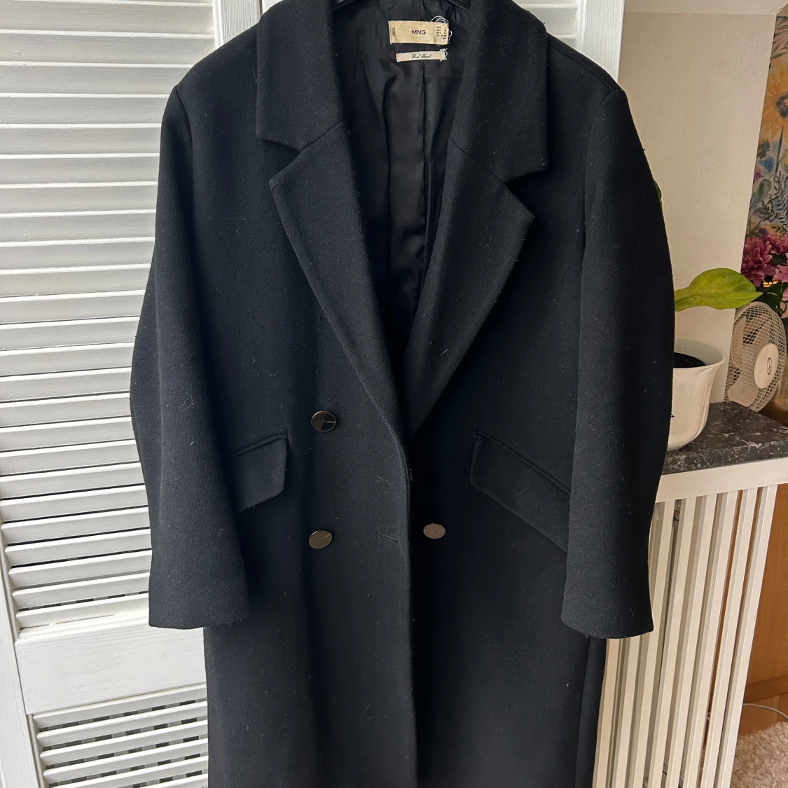 Svart kappa från Mango i ullmix - 1