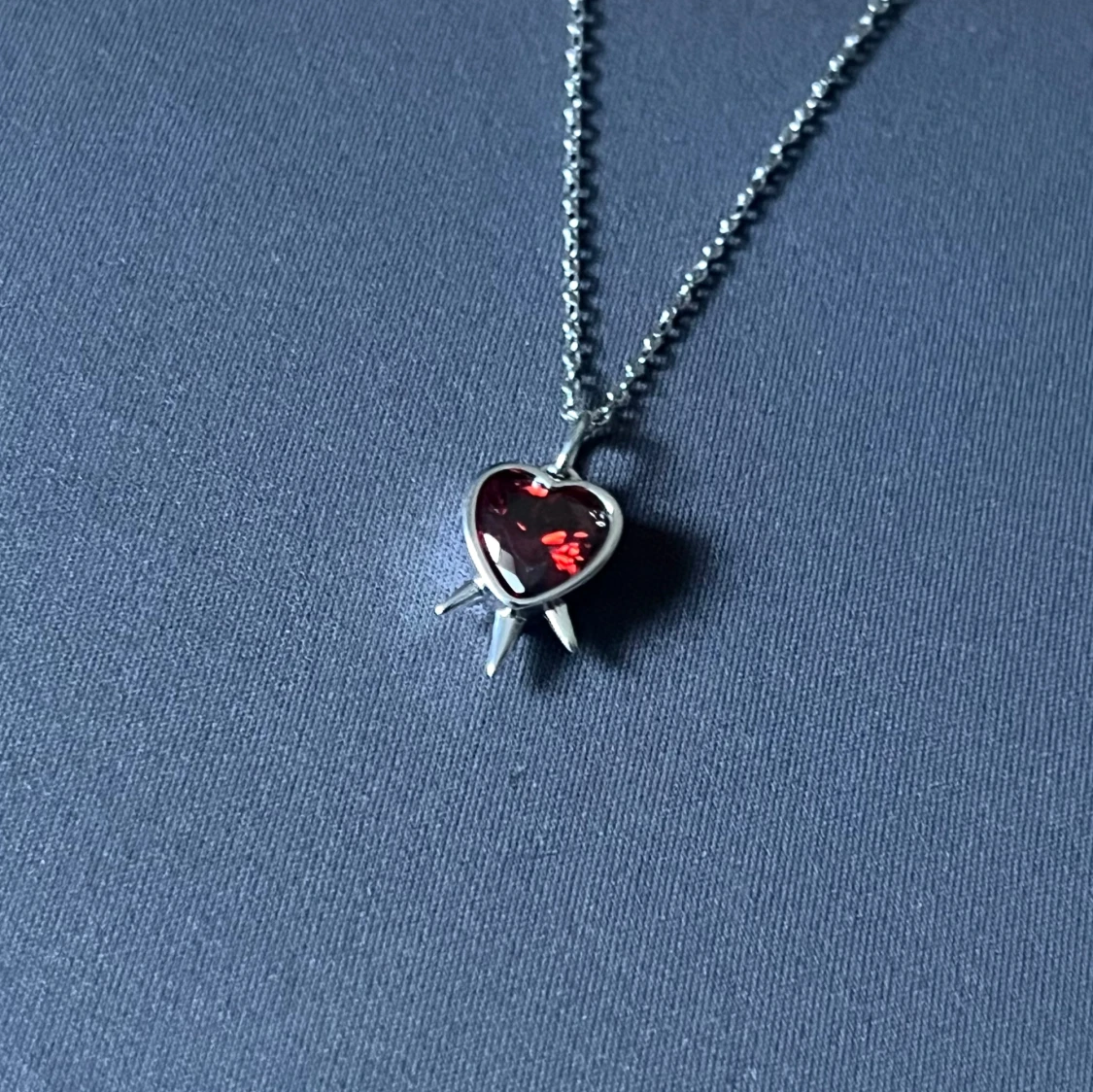 Triple Strike – Red Heart Necklace - 1