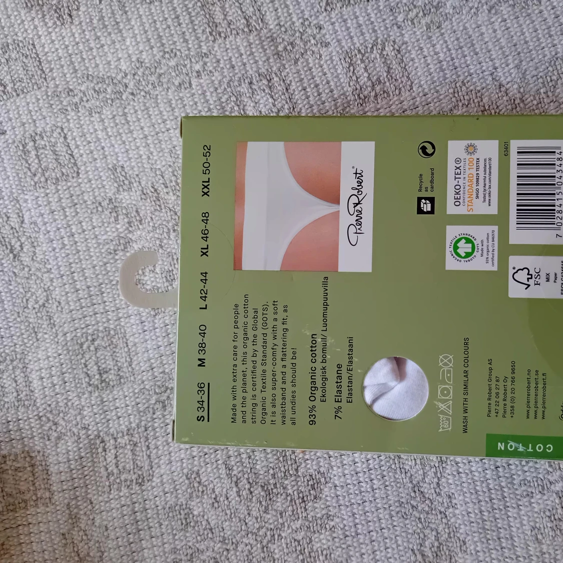 Vita stringtrosor Pierre Robert S - 1