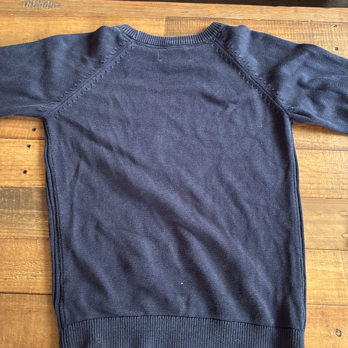 Mörkblå stickad tröja Hampton Republic - 1