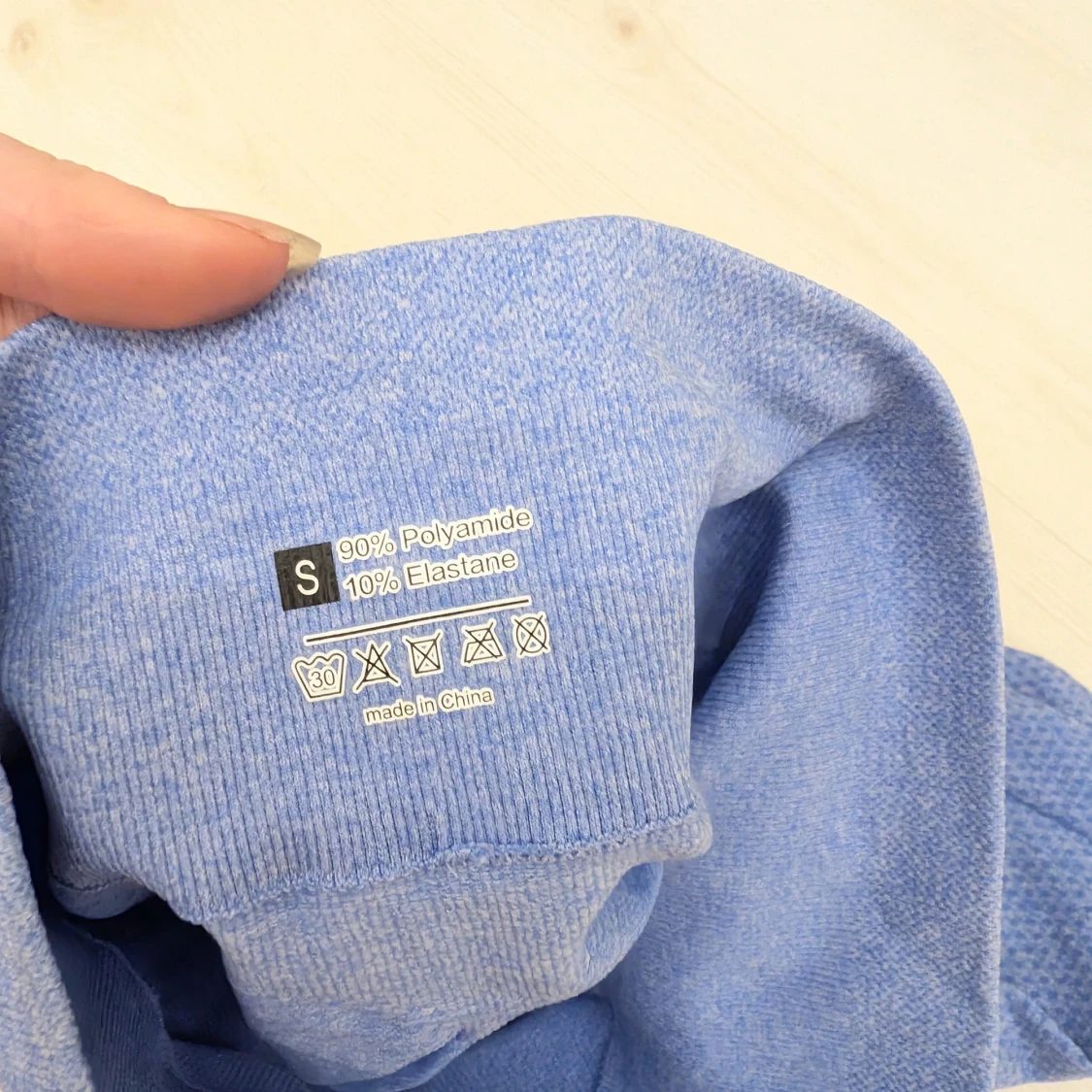 Blå seamless träningsshorts S - 2