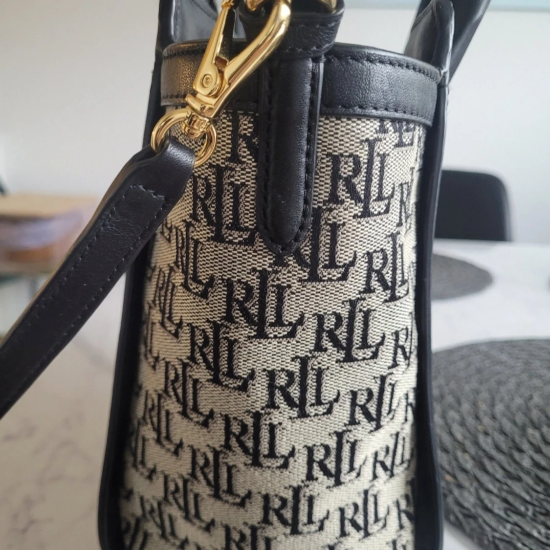 Ralph Lauren RL monogram handväska - 1