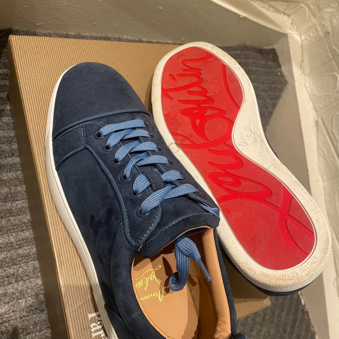 Blå mockasneakers från Christian Louboutin - 1