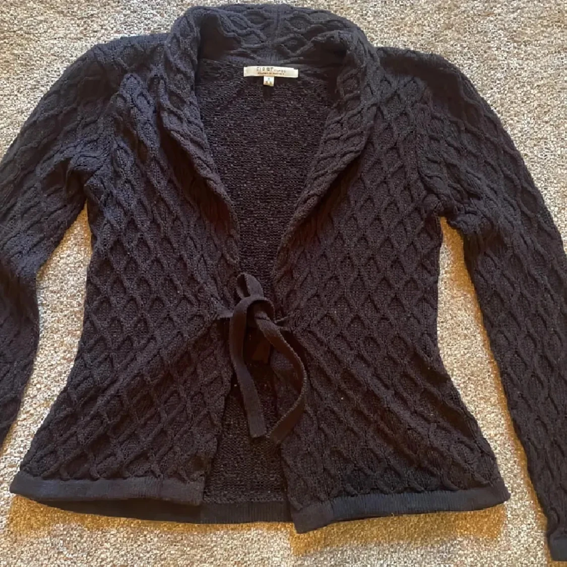 Svart stickad kofta❤️ - 1