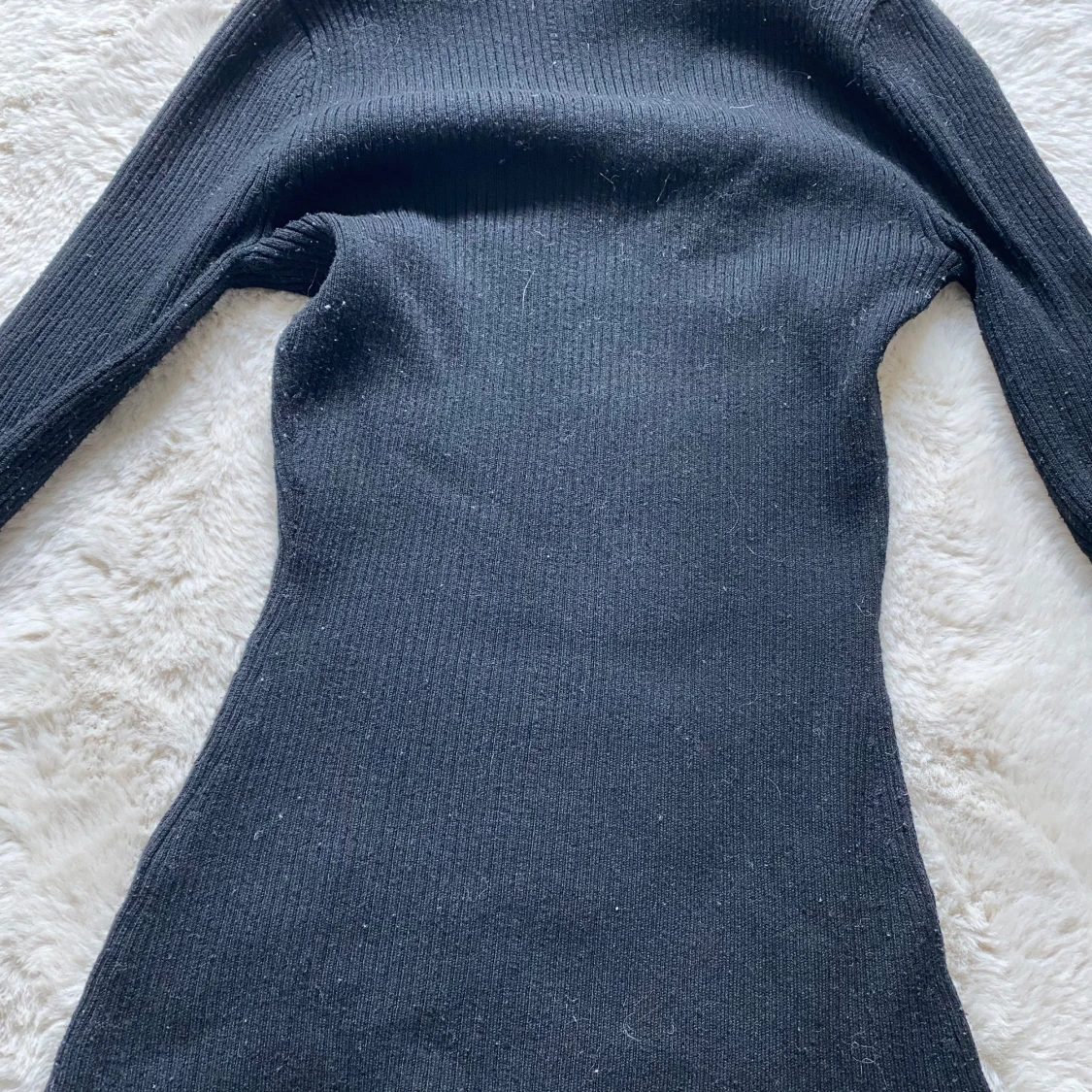 Svart ribbad stickad tröja H&M XS - 3