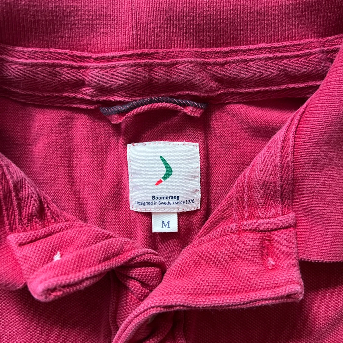 Röd långärmad pikétröja Boomerang M - 2