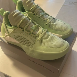 Ljusgröna skor Dwyane Wade/Way of Wade - Säljer ett par ljusgröna Way of Wade basketskor i nyskick. Har använts 3 gånger. Säljer pga för små. Nypris: 1899kr. Priset är diskuterbart.