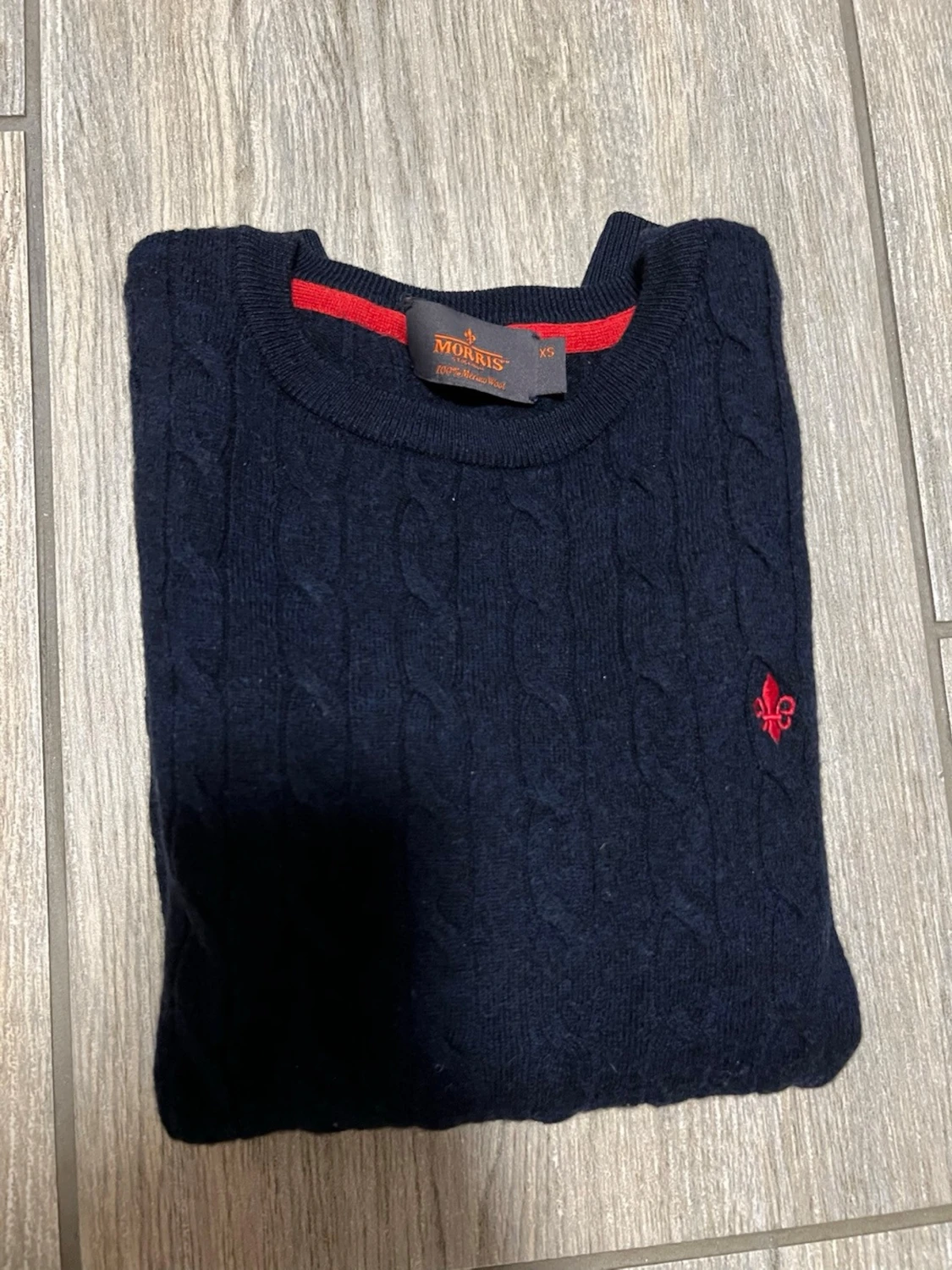 Mörkblå stickad tröja från Morris - 5