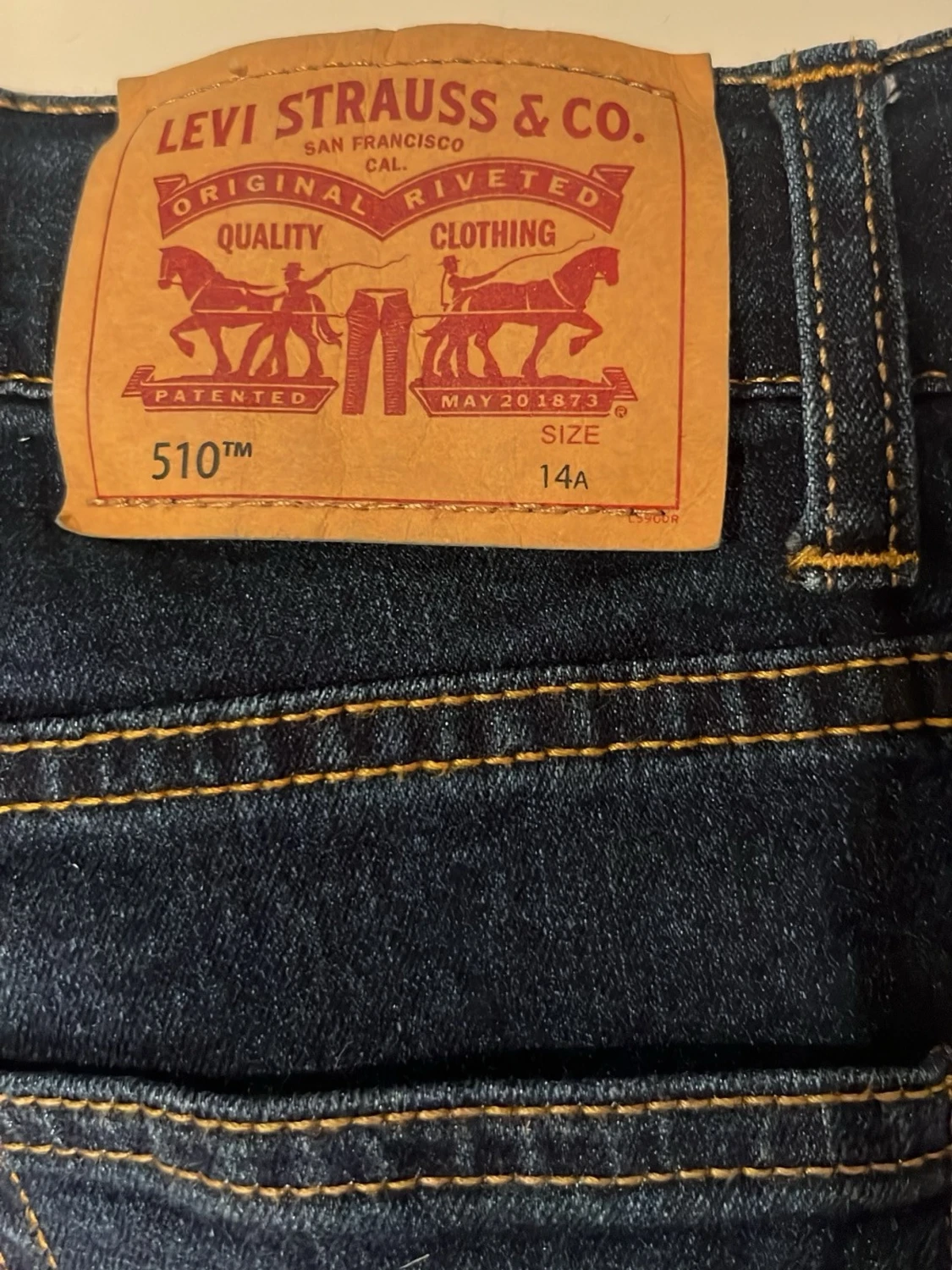 Levi's 510 mörkblå skinny jeans - 1