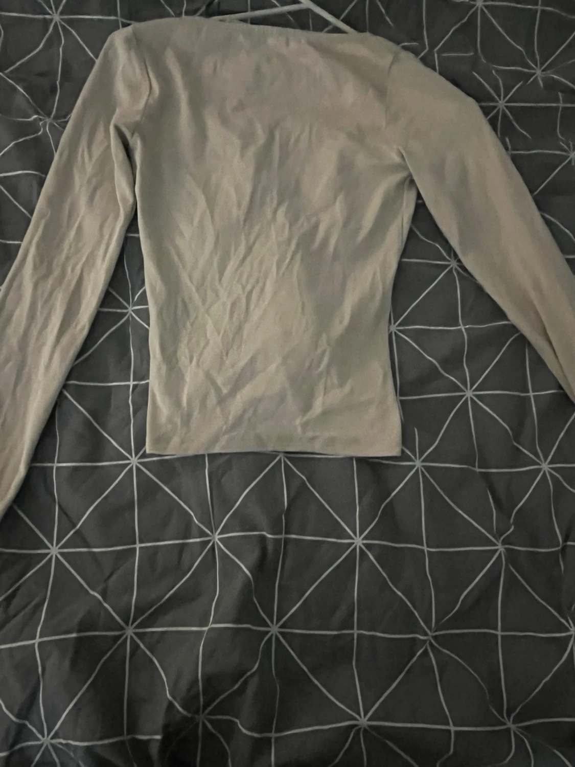 Beige omlottopp med knyt framtill - 1