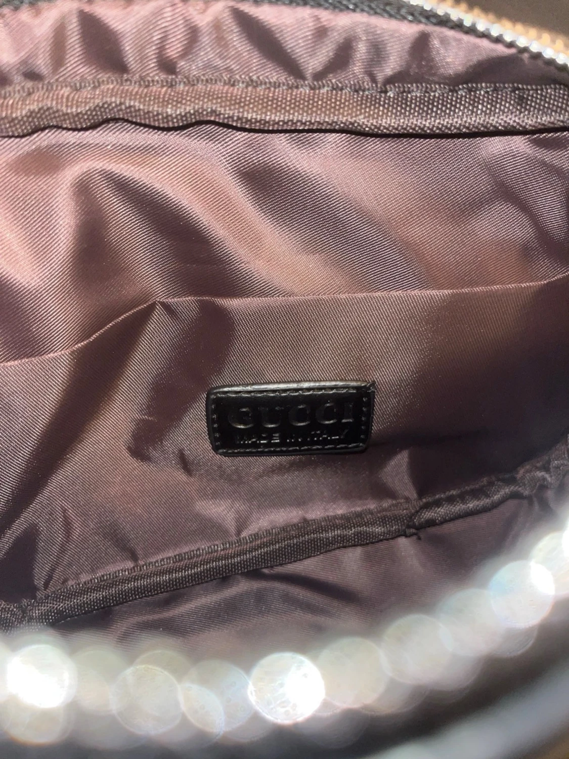 Svart  axelväska med GG-mönster - 3