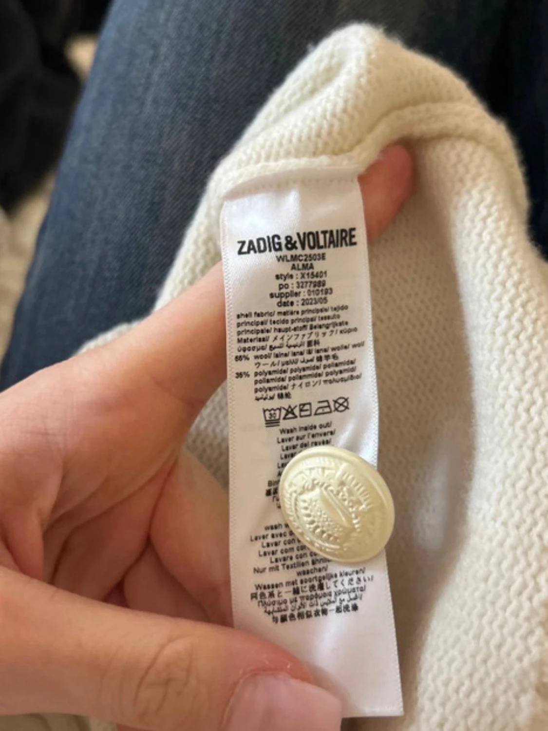 Krämvit stickad tröja Zadig & Voltaire - 6