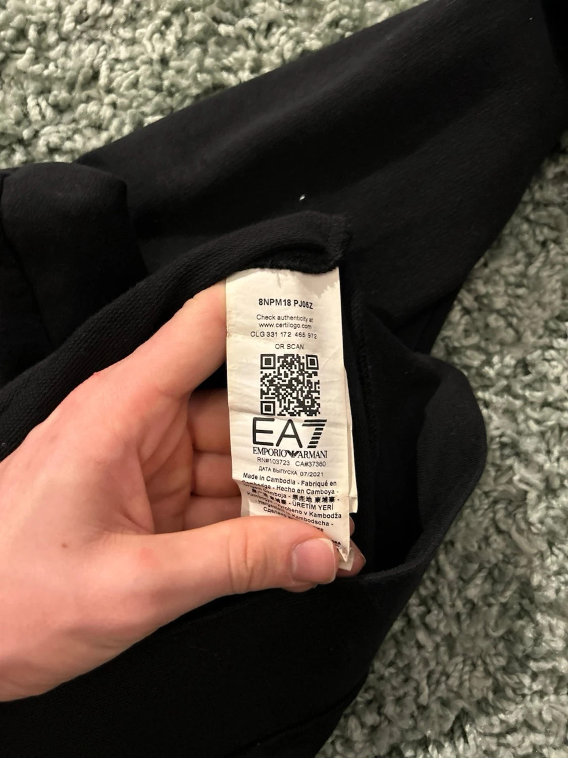Svart EA7 Emporio Armani hoodie - 3