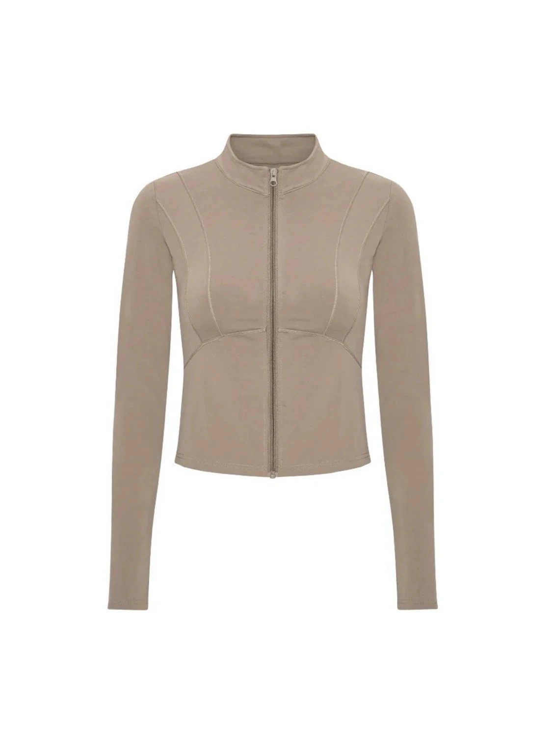 Beige träningsjacka