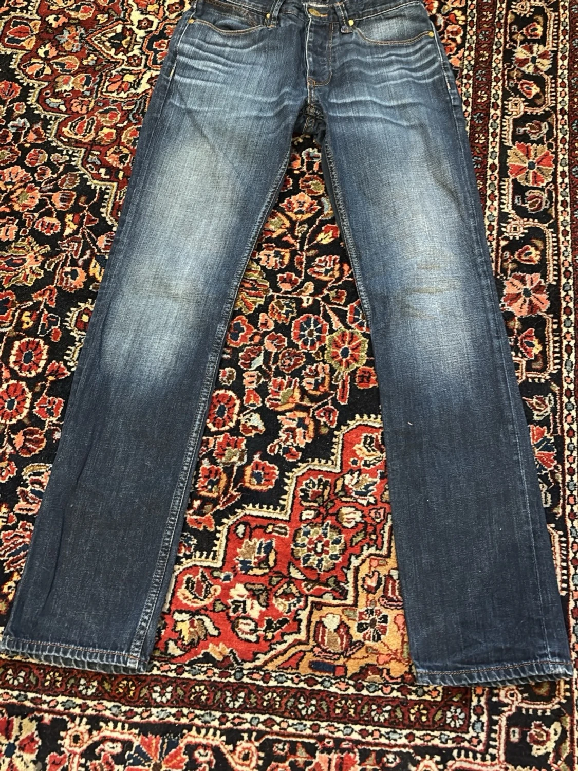 Blå raka jeans  - 1