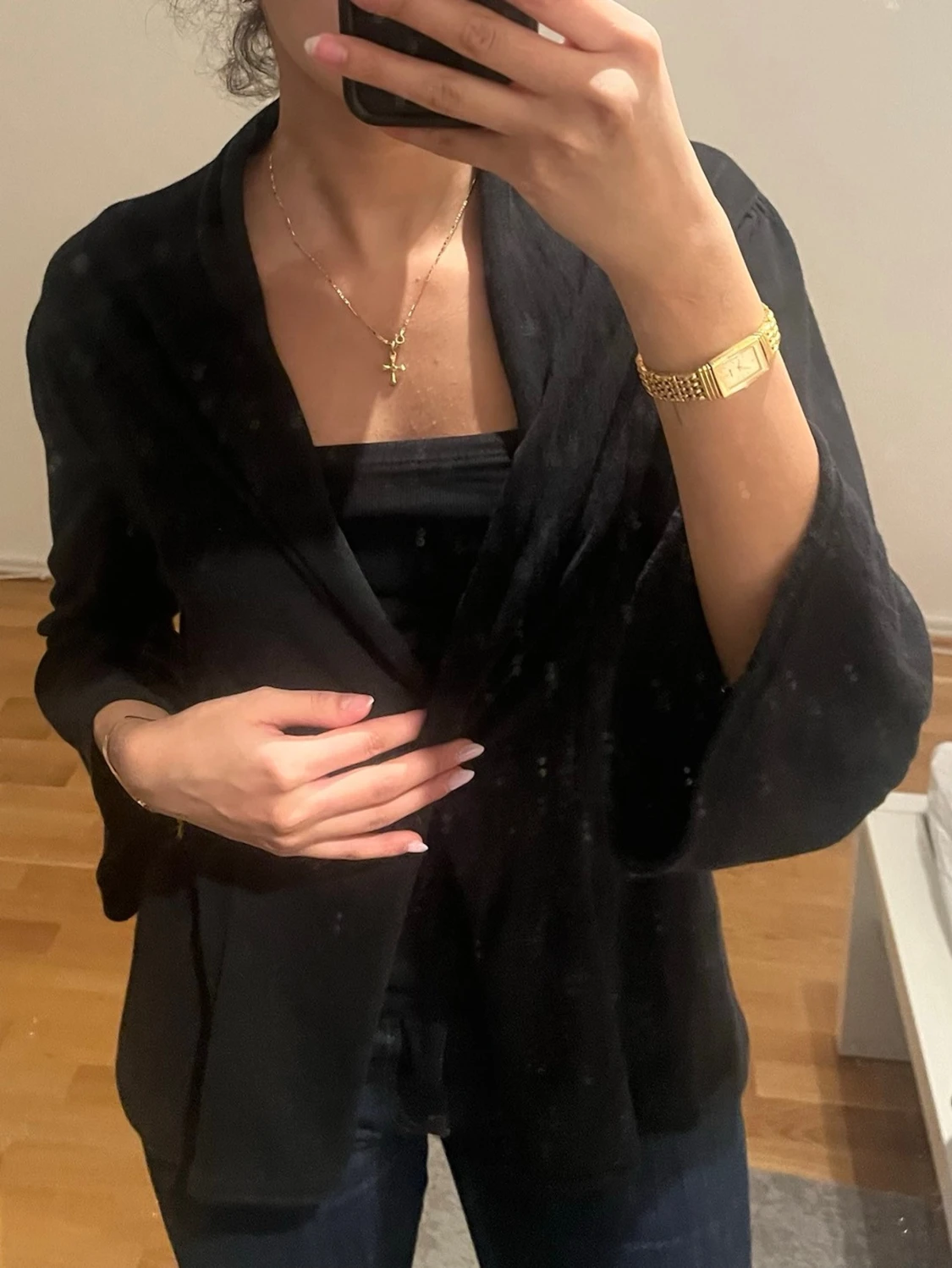 Svart kofta med trumpetärmar från ZARA - 2