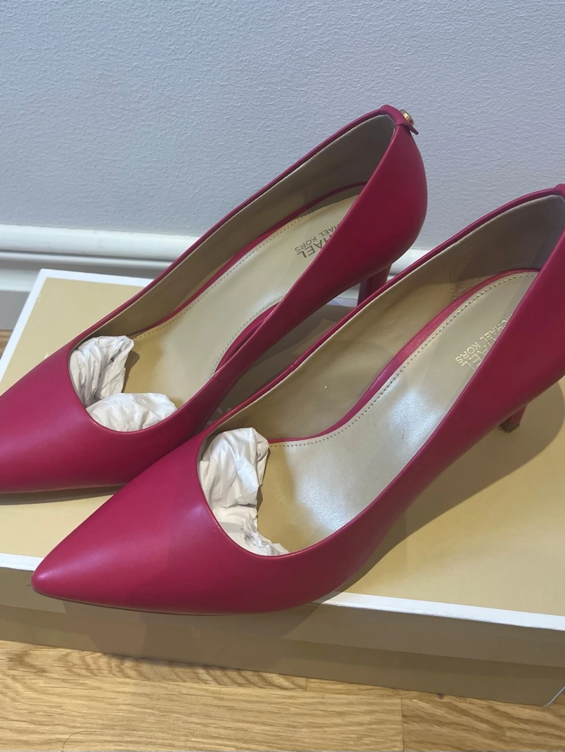 Rosa pumps med spetsig tå - 1